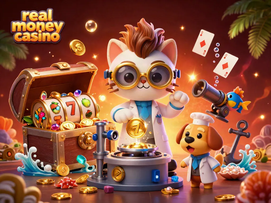 Experience the excitement of a real money casino with vibrant characters and dynamic gaming elements