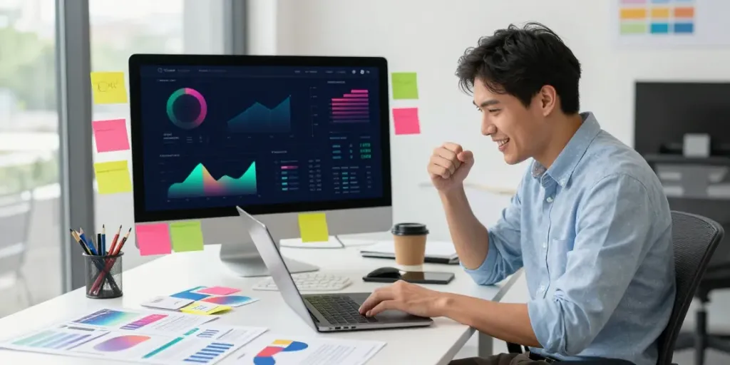 Engaging office scene showcasing a free business listing in action.