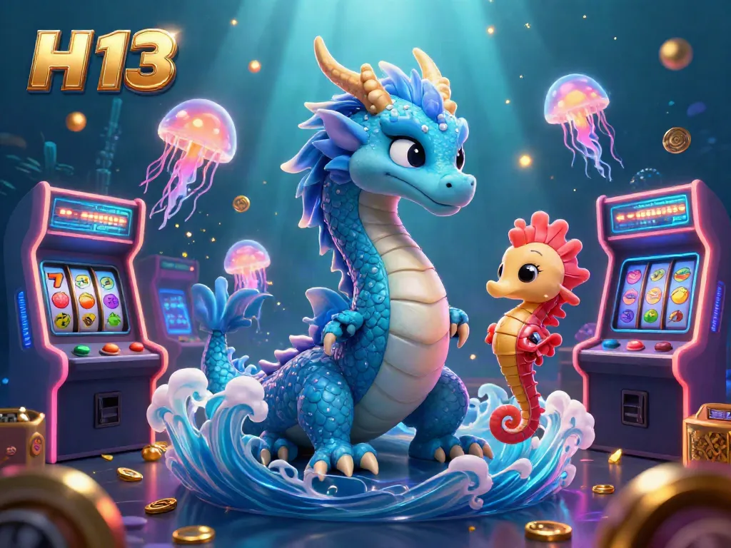 Experience the thrill of the H 13 casino world with captivating gaming characters in a vibrant underwater scene.