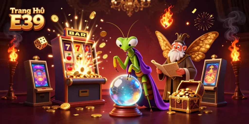 Experience the magical allure of Trang Chủ E39 with vibrant casino-themed characters and thrilling game elements