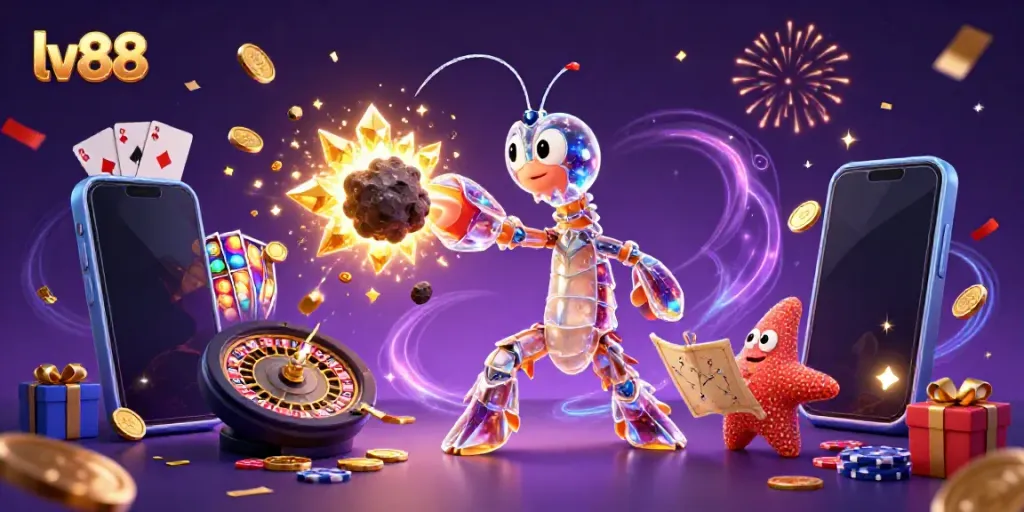 Experience high-stakes action at lv88 with dynamic gameplay, golden coins, and colorful slot games.