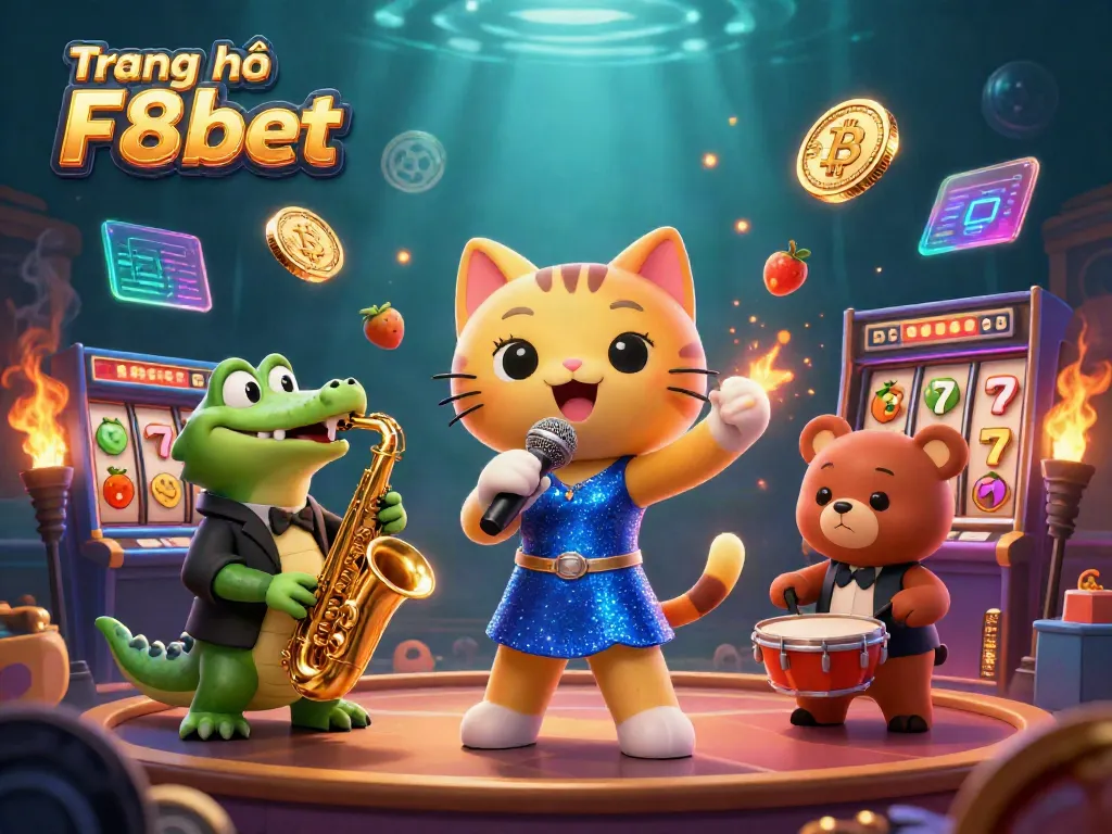 Engage with the vibrant Trang chủ F8bet scene featuring playful characters and dynamic slot elements.