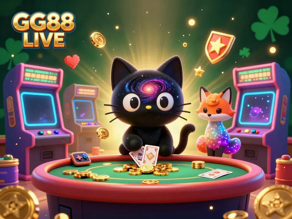 Experience thrilling gameplay with GG88 LIVE at the cosmic casino featuring vibrant 3D characters.