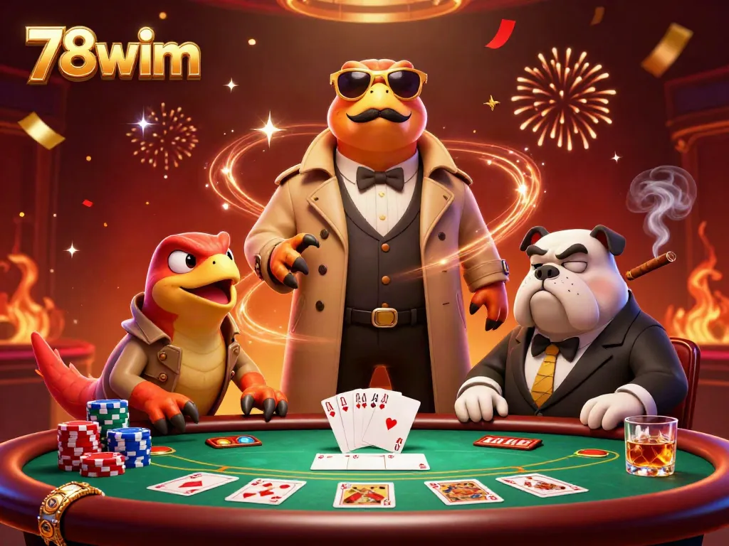 Three raptors in a trench coat representing 78wim trying to enter a VIP casino lounge.